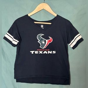 Houston Texans Short Sleeve Girls Crop Top - Large
